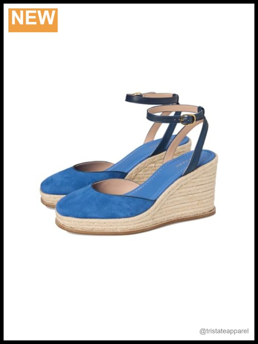 Cole Haan Cloudfeel Kyra Espadrille Wedge Suede Ankle Strap Heels